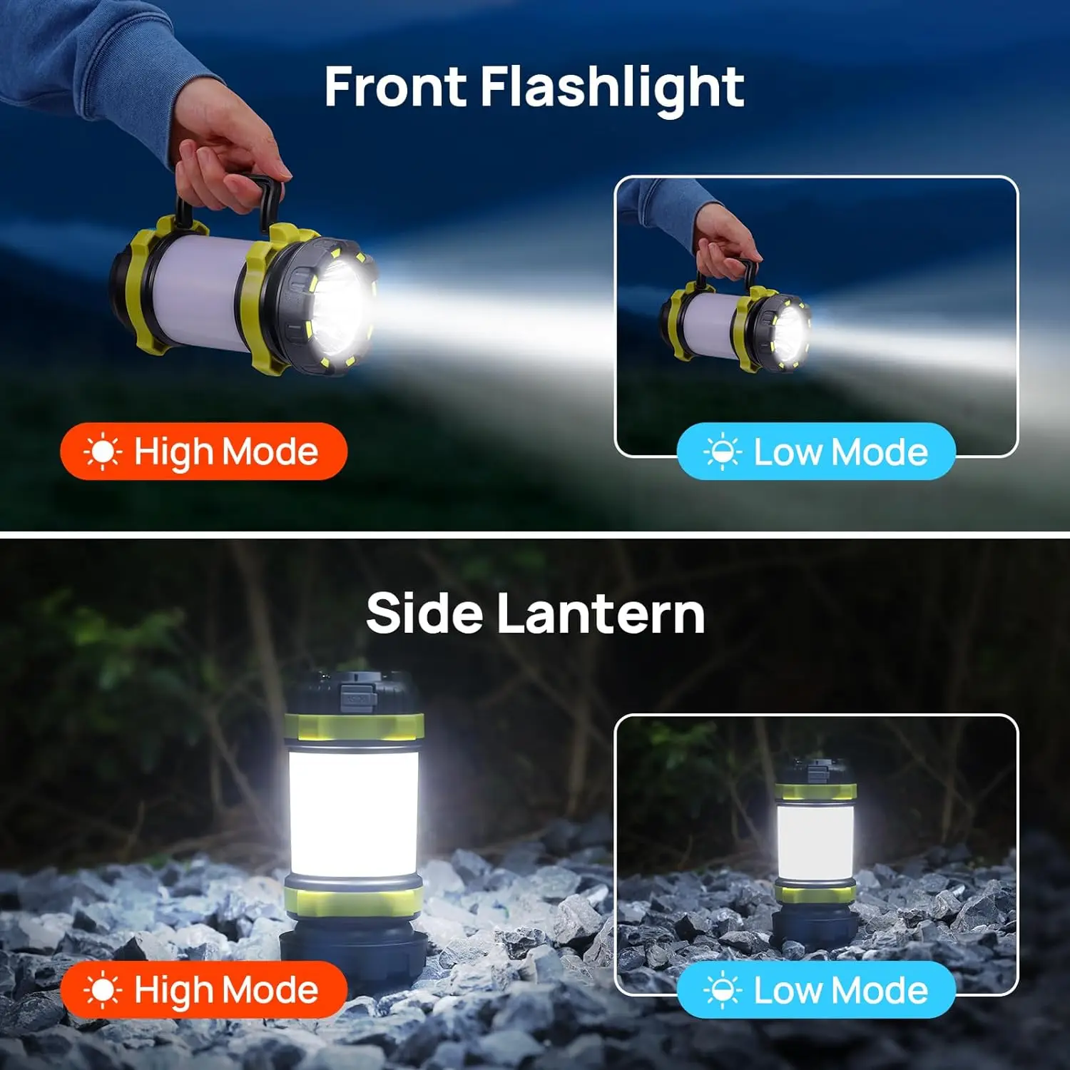 Charging Portable lantern 3600 Mah Battery Flashlight 6 modes light  Torch Led Desk Lamp Outdoor Waterproof Camping Bar Light