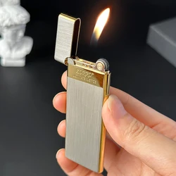 Zorro 636 Metal Ultra Thin Butane Gas Inflatable Grinding Wheel Lighter Holiday Gift Smoking Accessories Men's Small Tools Gift