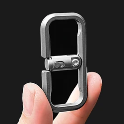 Unique design Titanium TC4 Ti Rectangle snap spring Lock quick release Carabiner Keychain FOB EDC Gift