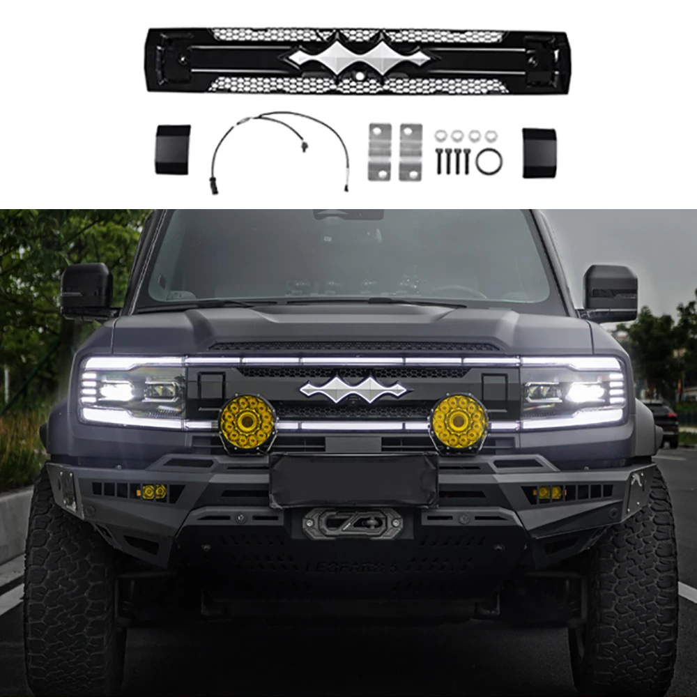 

Modified Luminous Emblem Grille Accessories Fit For 2023-2025 BYD Formula Leopard 5 Upgrade Replace Grilles Front Bumper Grill