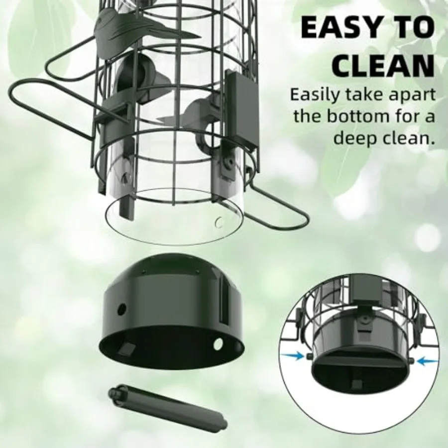 【Spot goods】Squirrel Proof Bird FeederMetal Mesh Bird Feeders for Outdoors Hanging Gravity Protection Squirrel Proof Wild Bird view 6