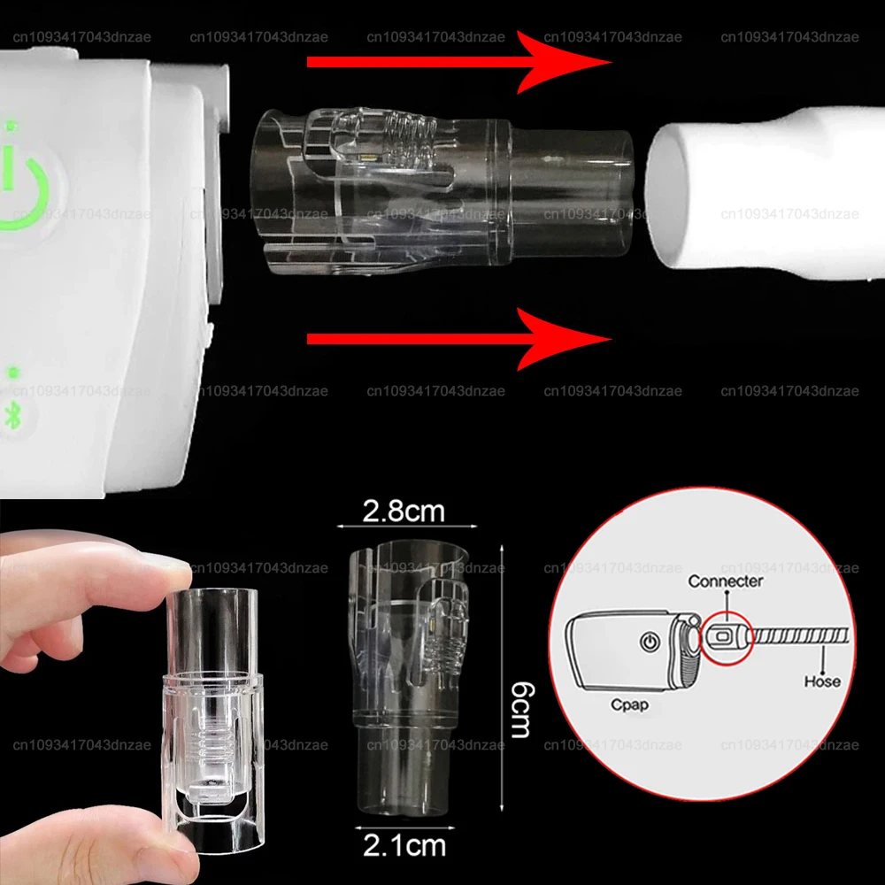 

1 шт. для ResMed AirMini, соединитель шланга для трубки CPAP, порт шланга респиратора CPAP для воздушных назальных масок, аксессуары