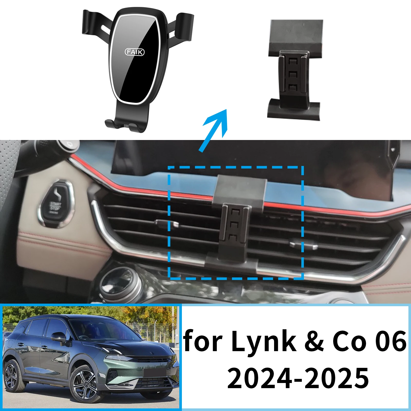 

​​fit for Lynk & Co 06 2024 2025 Navigation Bracke Screen Base Phone Holder Mount Car ​​accessoires