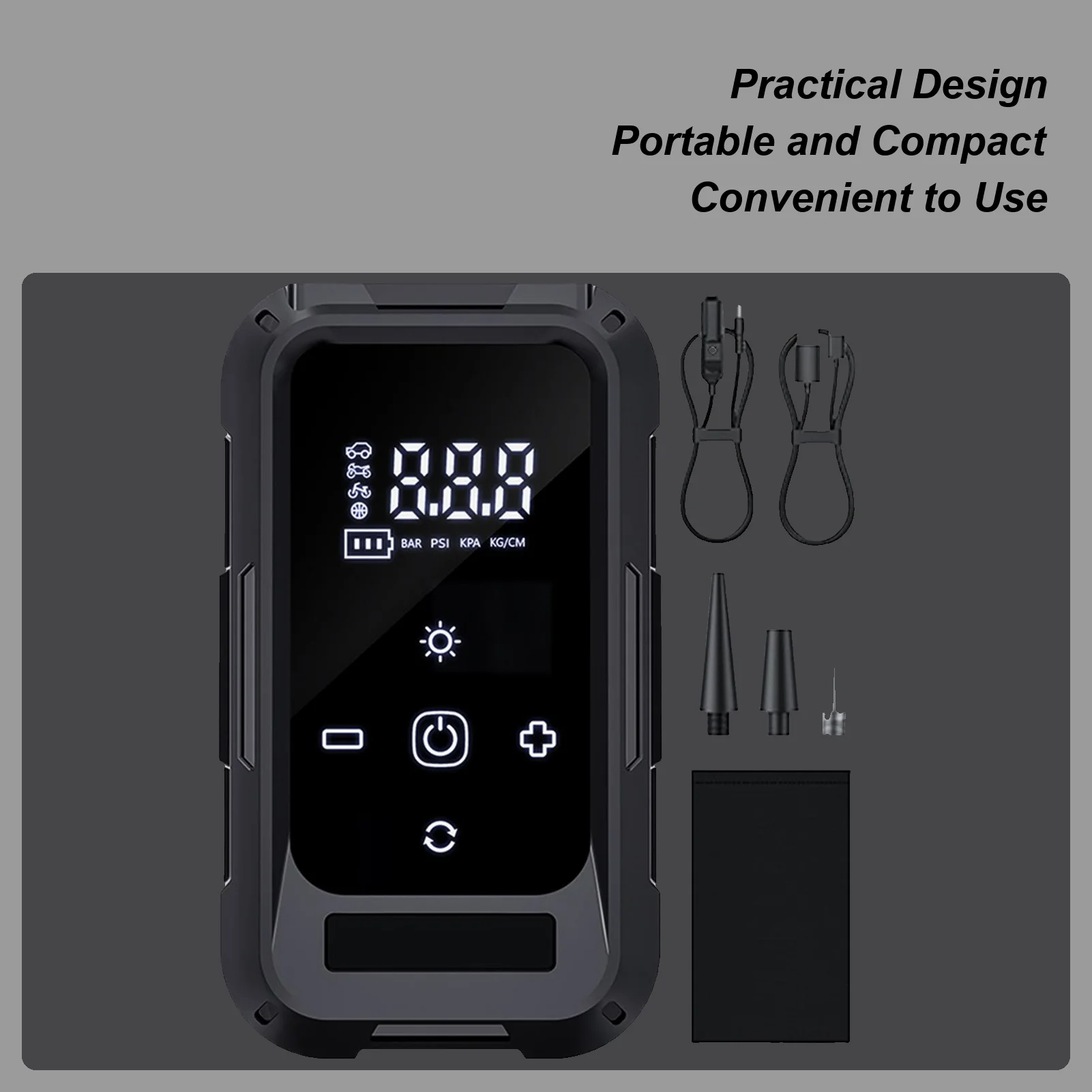 

Tire Inflator Cordless Tire Inflator Auto Shut-Off Pump For Camping Motorcycle Care Garage Home Daily Commuting Long-Distance
