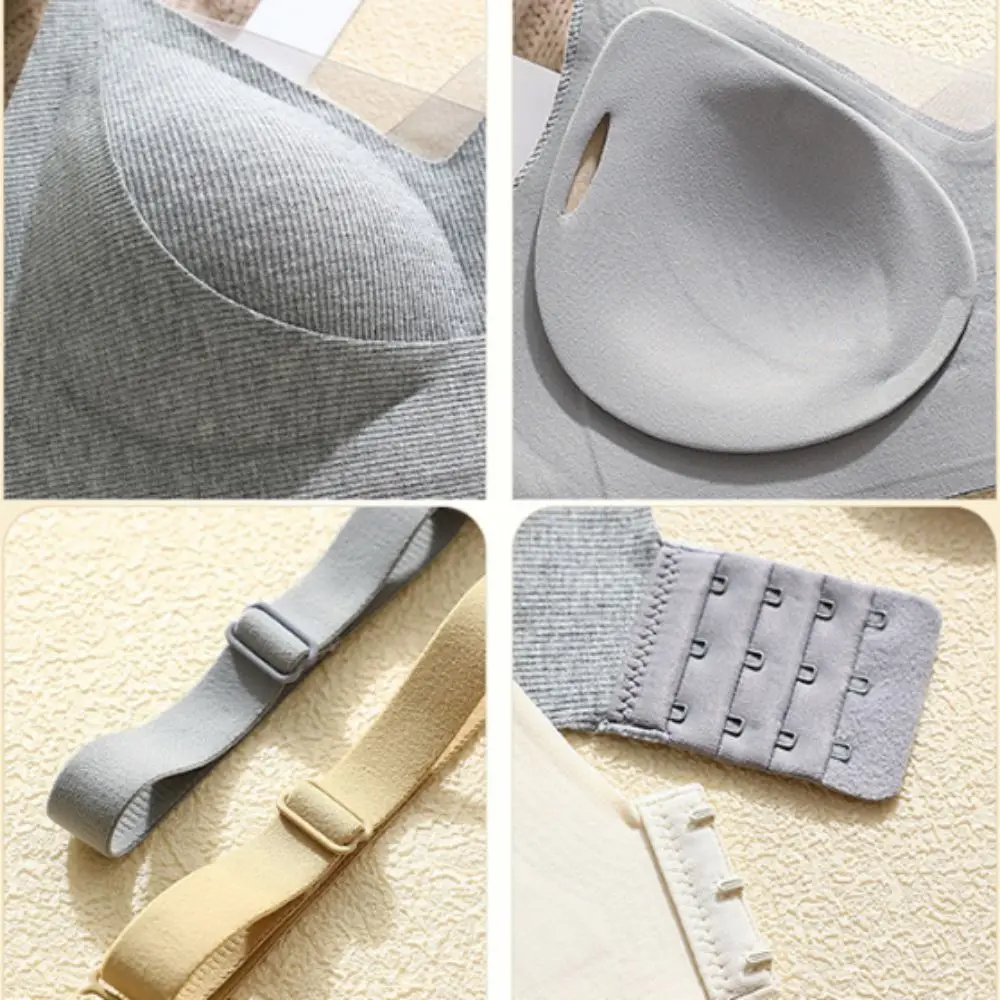 

Lace Mesh Wireless Deep V Bra Close-fitting Shockproof Brassiere for Women Anti-sagging Adjustable Push Up Underwear Yoga