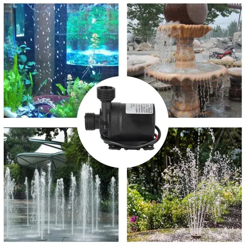 DC 12V Submersible Water Pump For Cooling System Fountains Heater Home 800L/H 5M Ultra-quiet Brushless Motor