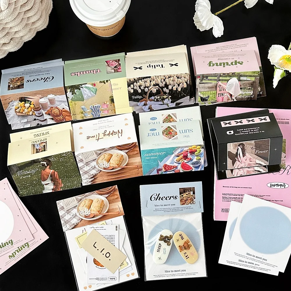 مجموعة مواد تغليف بطاقات ظهر الرأس العصرية ، بطاقة أسفل المجوهرات ، بطاقة تحية بريدية ، 20 مجموعة #2