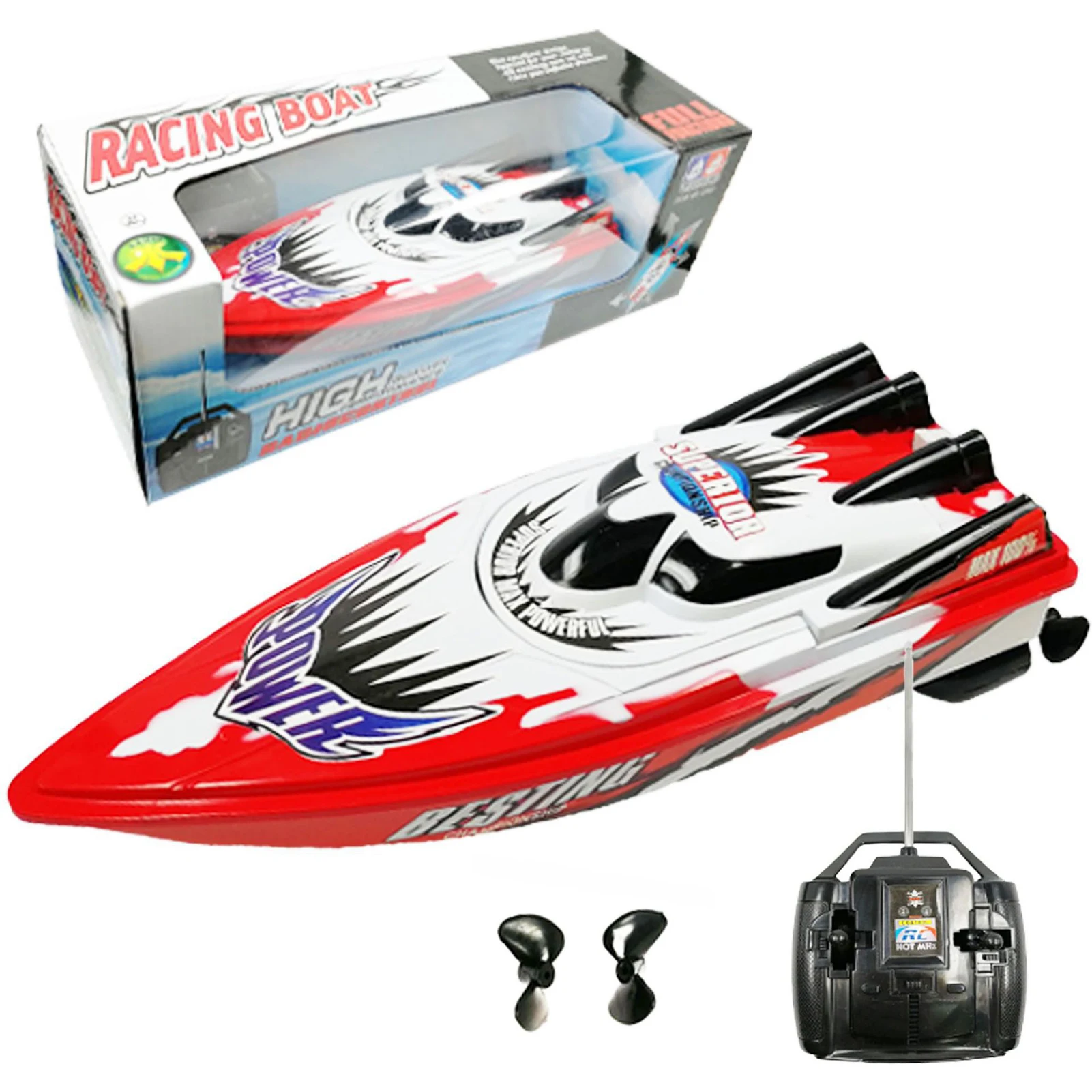 

ABS Speedboat 15km/h RC Racing Boat Control Distance Fast Ship RC Speedboat High-Speed Models Toys for Kid Toys