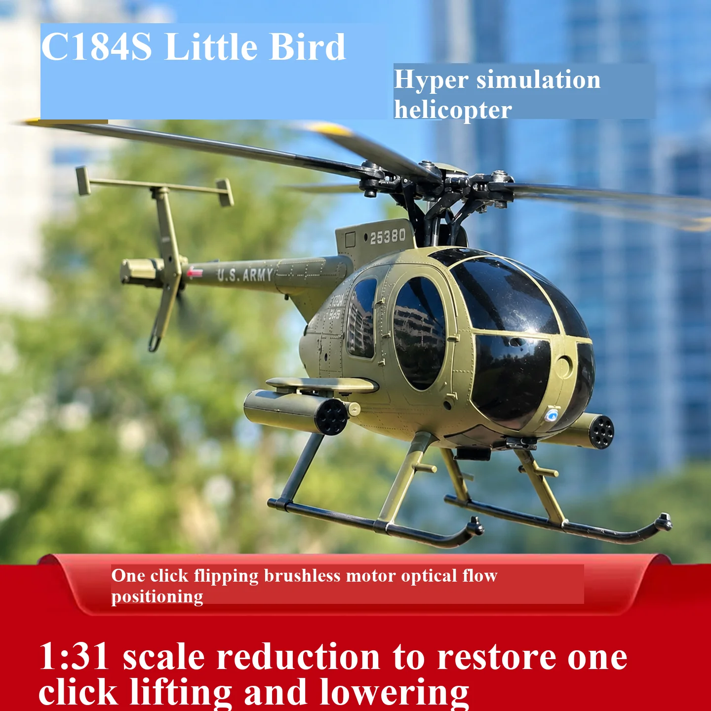 RC ERA C184S RC Helicopter Birdie 6CH Brushless with Optical Flow Positioning C184S Simulation Stunt RC Airplane Toys Model New