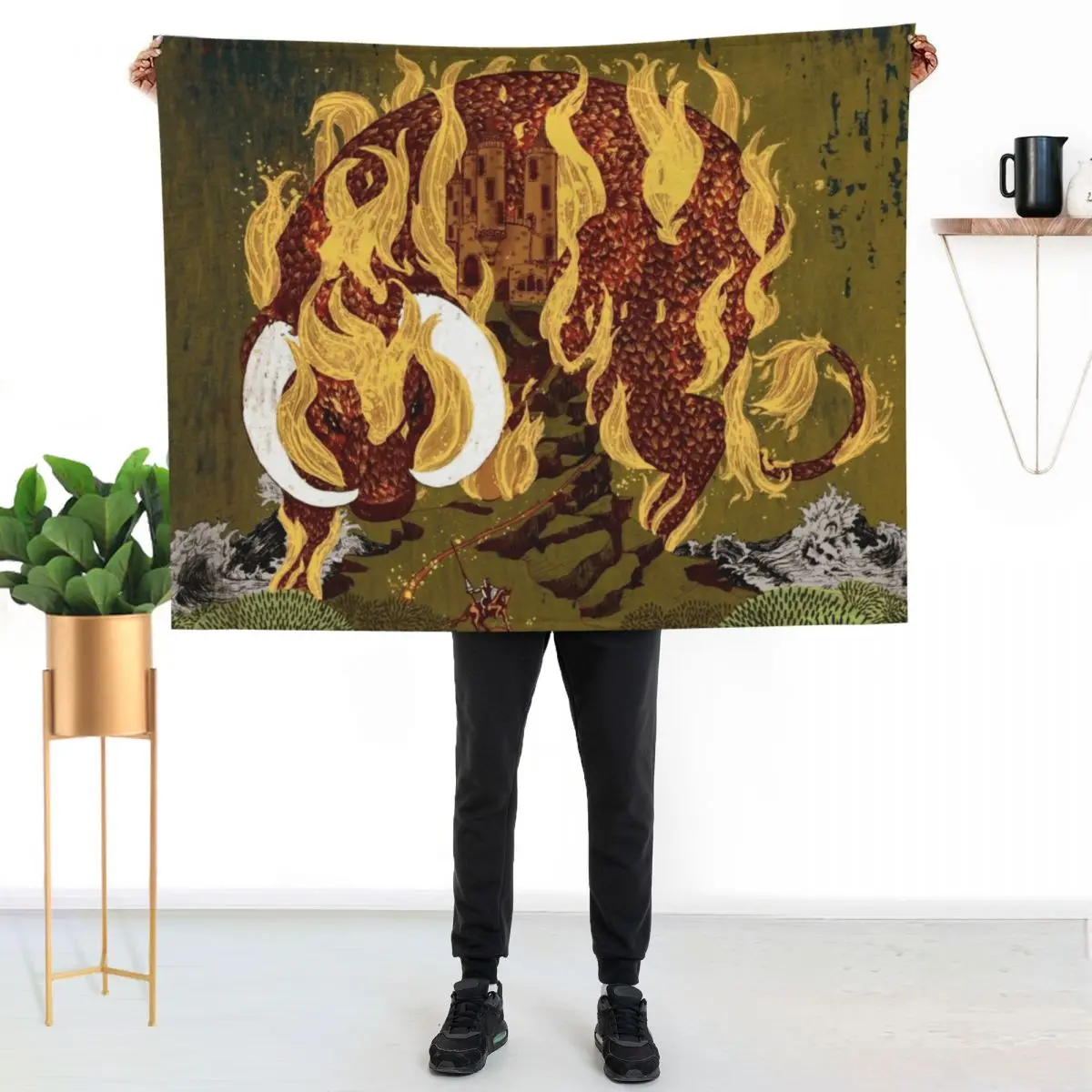 

The Last Unicorn Throw Blanket Portable Lightweight Blanket for Travel Camping
