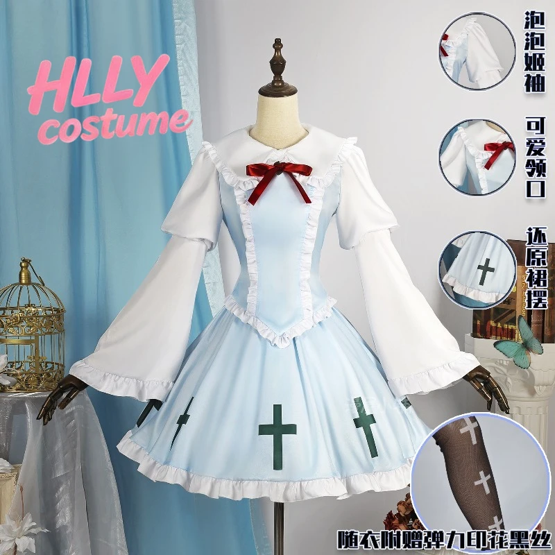 Anime Shugo Chara Tsukiyomi Utau Cosplay Costume Hoshina Mint Blue Lolita Full Set for Halloween Comic Con Photoshoot