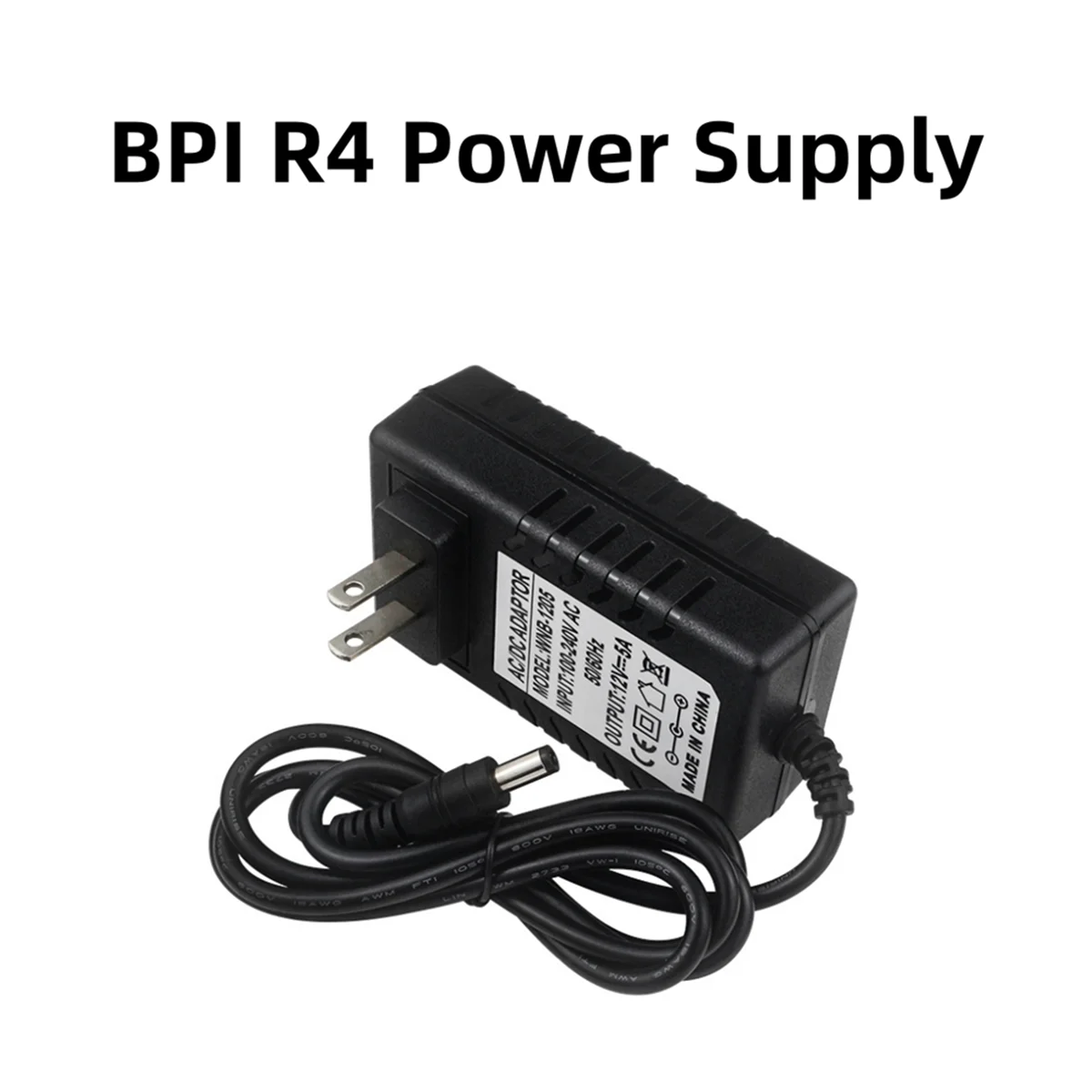 Power Supply For Banana Pi R4 Power Supply 12V 5A DC Power Adapter 100-240V Input Charger for R4 Development Board - US Plug