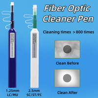 SC/FC/ST 2.5mm Fiber Optic Cleaning Pen LC/MU 1.25mm One-Click Cleaning Fiber Cleaner Tools Optical Fiber Connector Cleaner