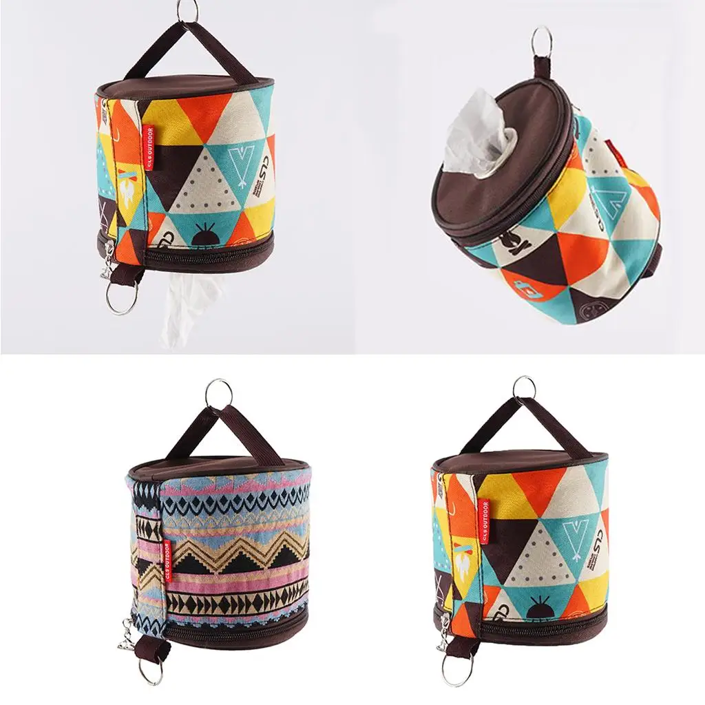 

2 Pieces Travel Toilet Paper Roll Holder Case Bag Case for Outdoor Car