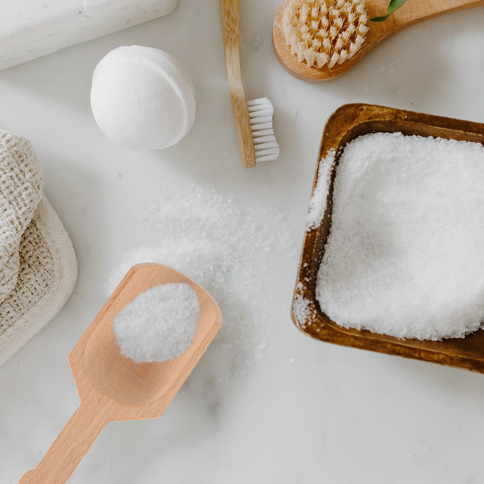 

2 Pcs Large Wooden Spoons Environmentally Friendly Smooth Edges Widely Used Tea Salt Powder Practical Bath Scoop Teaware