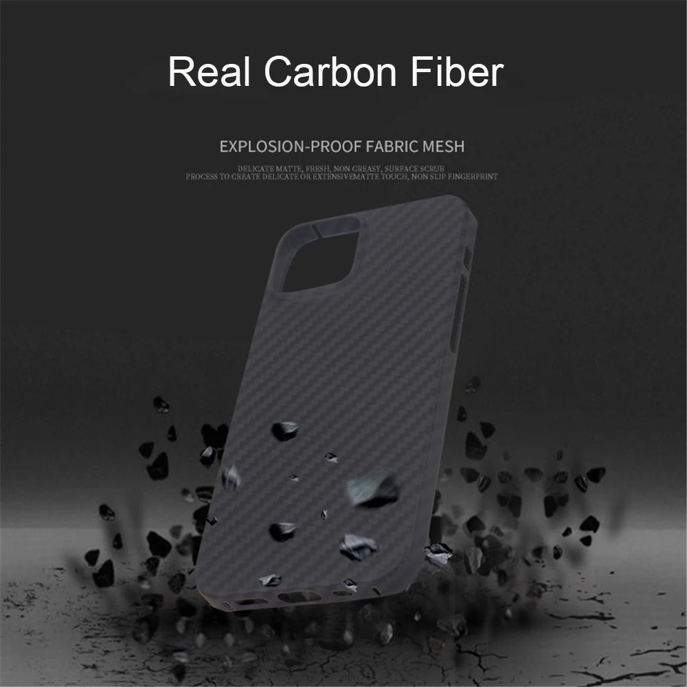 Dropshipping Real Aramid Fiber Carbon For IPhone 15 14 13 12 Pro Max Shockproof Matte For IPhone 13 Pro Max 14Pro CASE Cover