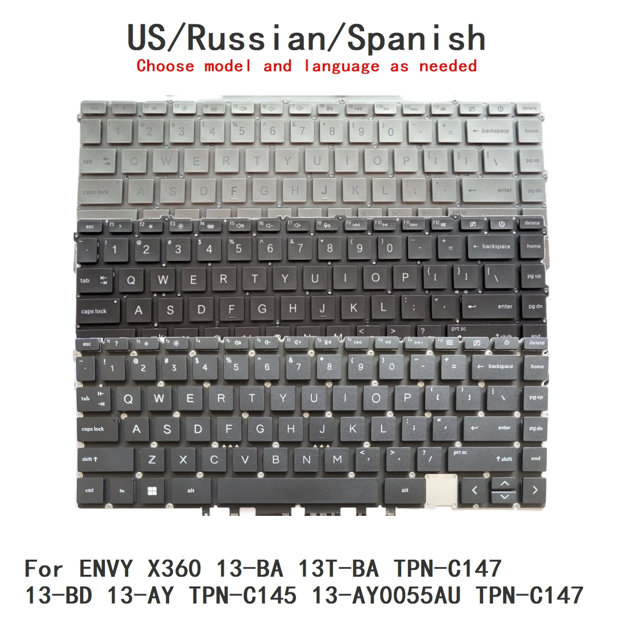 New US Laptop Backlit Keyboard For HP ENVY X360 13-BA 13T-BA TPN-C147 13-BD 13-AY TPN-C145 13-AY0055AU TPN-C147