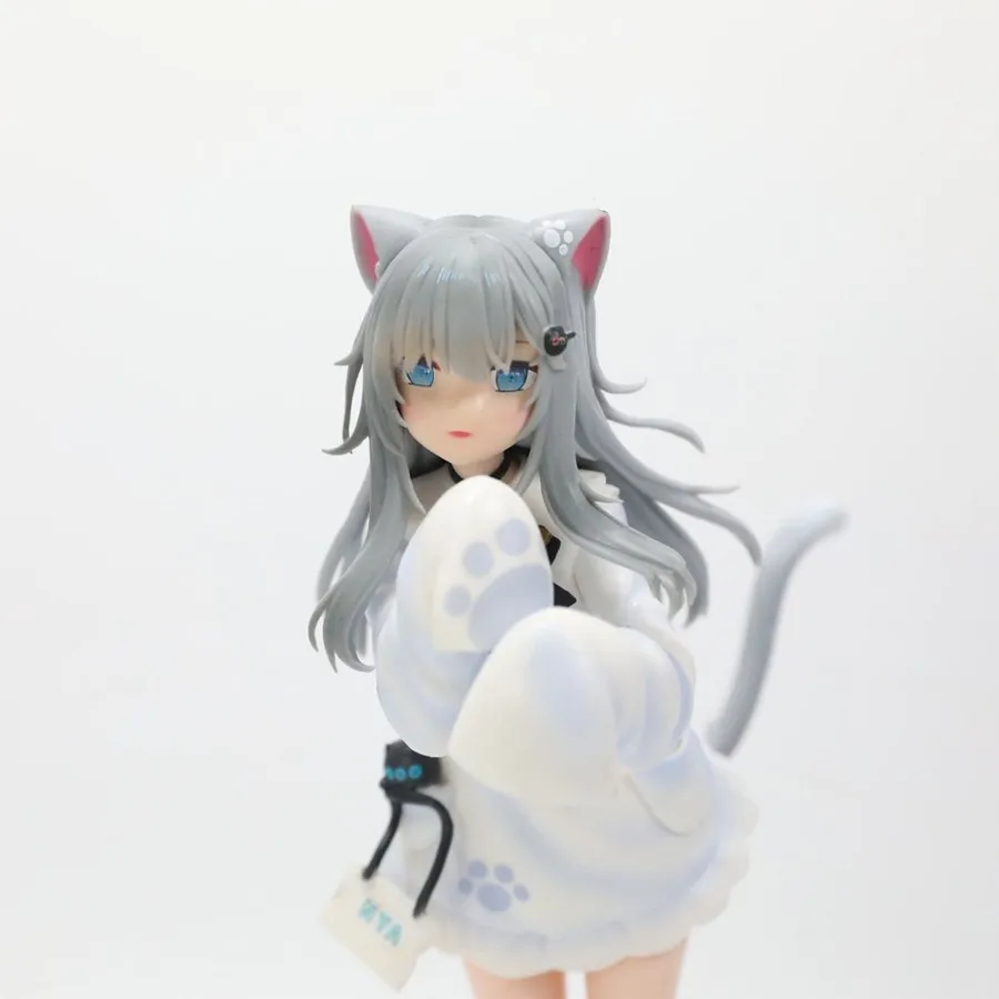 

20cm Amashiro Natsuki Nachoneko Cat Girl Anime Figure Collectible Desk Bookshelf PC Case Ornament Gift