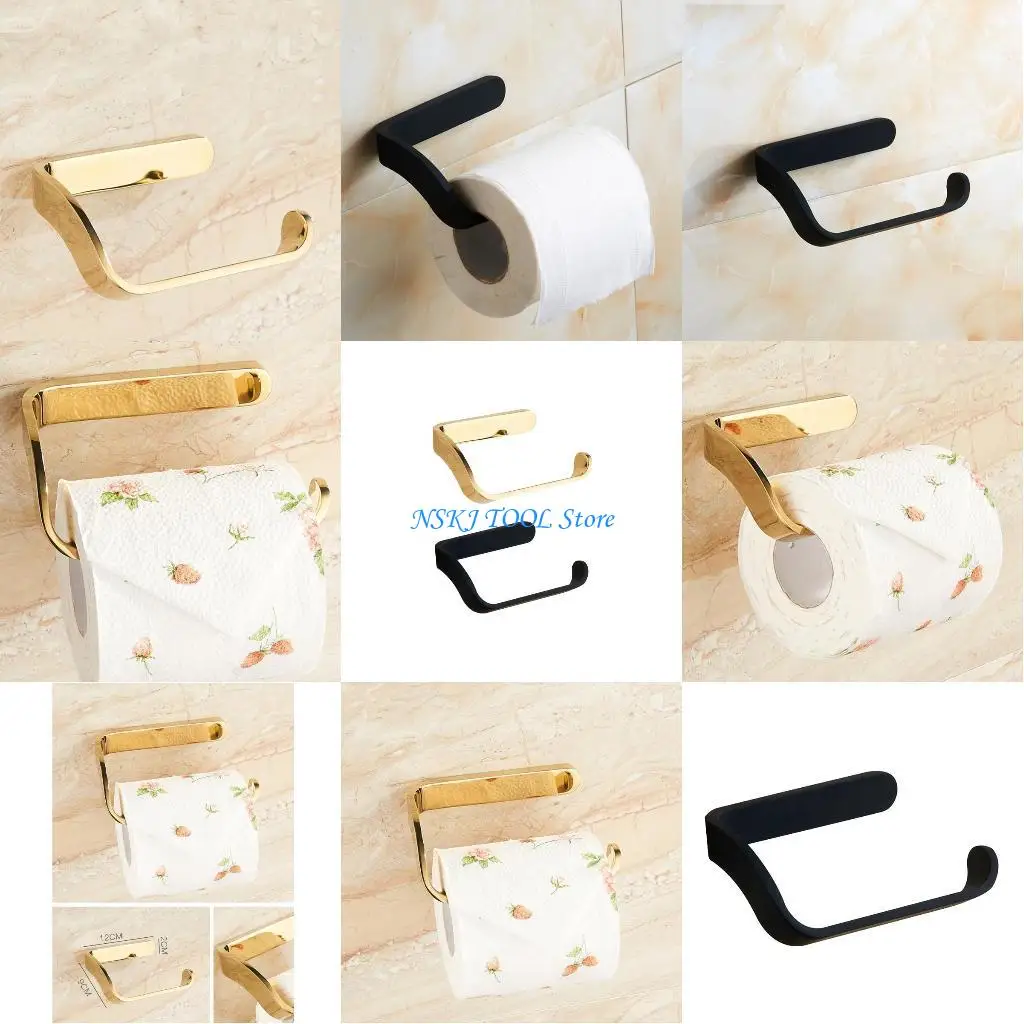 

L8RC Toilet Paper Dispenser Zinc Alloy Paper Towel Holder Multi-purpose Metal Hanger