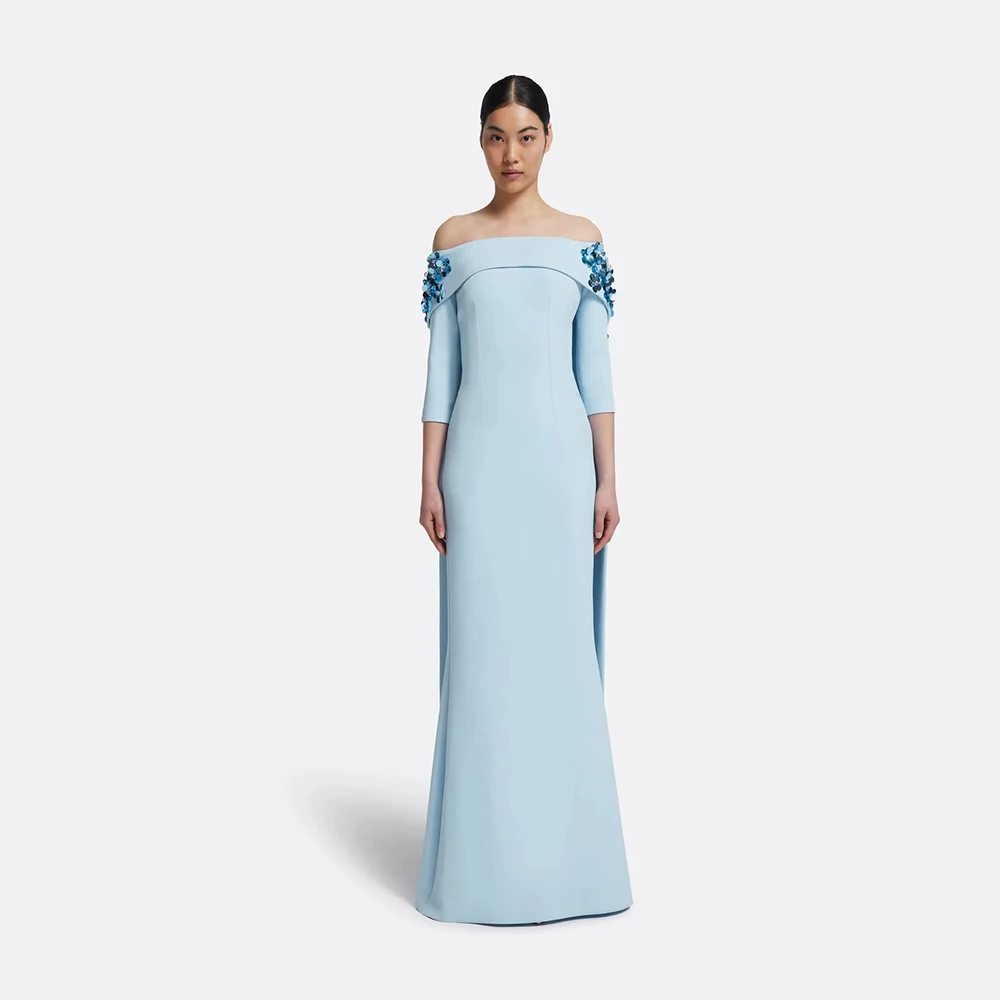 

DRESS FORU Классические вечерние платья Джерси длиной до пола с открытыми плечами Платье для выпускного вечера с блестками Vestidos De Fiesta по индивидуальному заказу