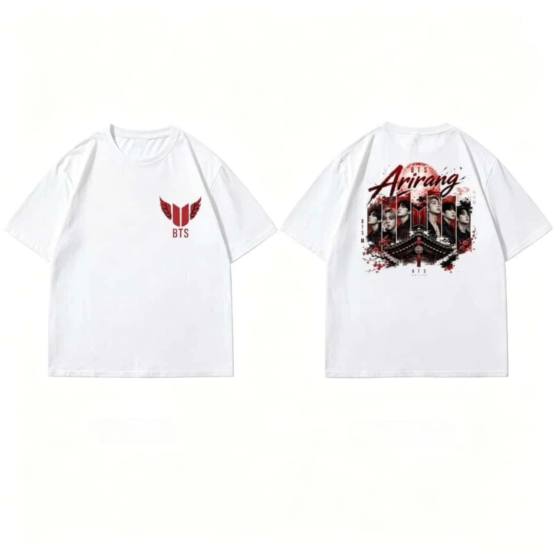Kpop Jungkook BTS Seven Korea Idol Fan Magazine Vintage Retro Edgy Cool Graphic Art Print Oversized Short Sleeve Streetwear Top