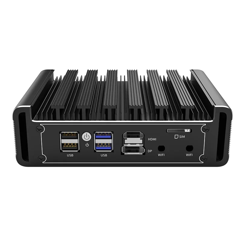Mini PC solido senza ventola, apparecchio firewall Intel N150/N5105/J6412, LAN 4×2,5G (i226-V), mini computer silenzioso, pfSense/OPNsense