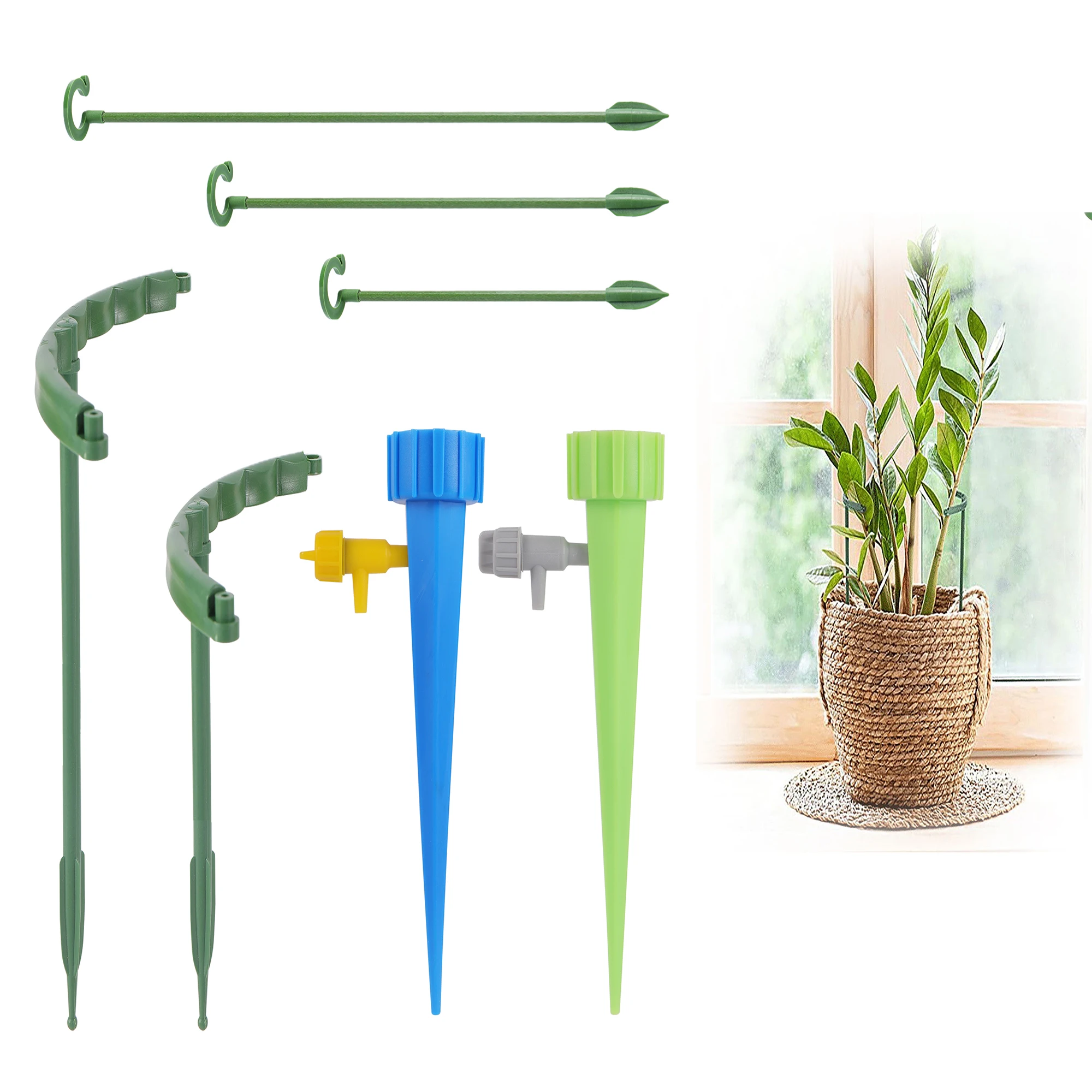 

Plant Support Pile Stand for Flowers Semicircle Greenhouses Arrangement Automatic Watering Fixing Rod Holder Orchard Bonsai Tool