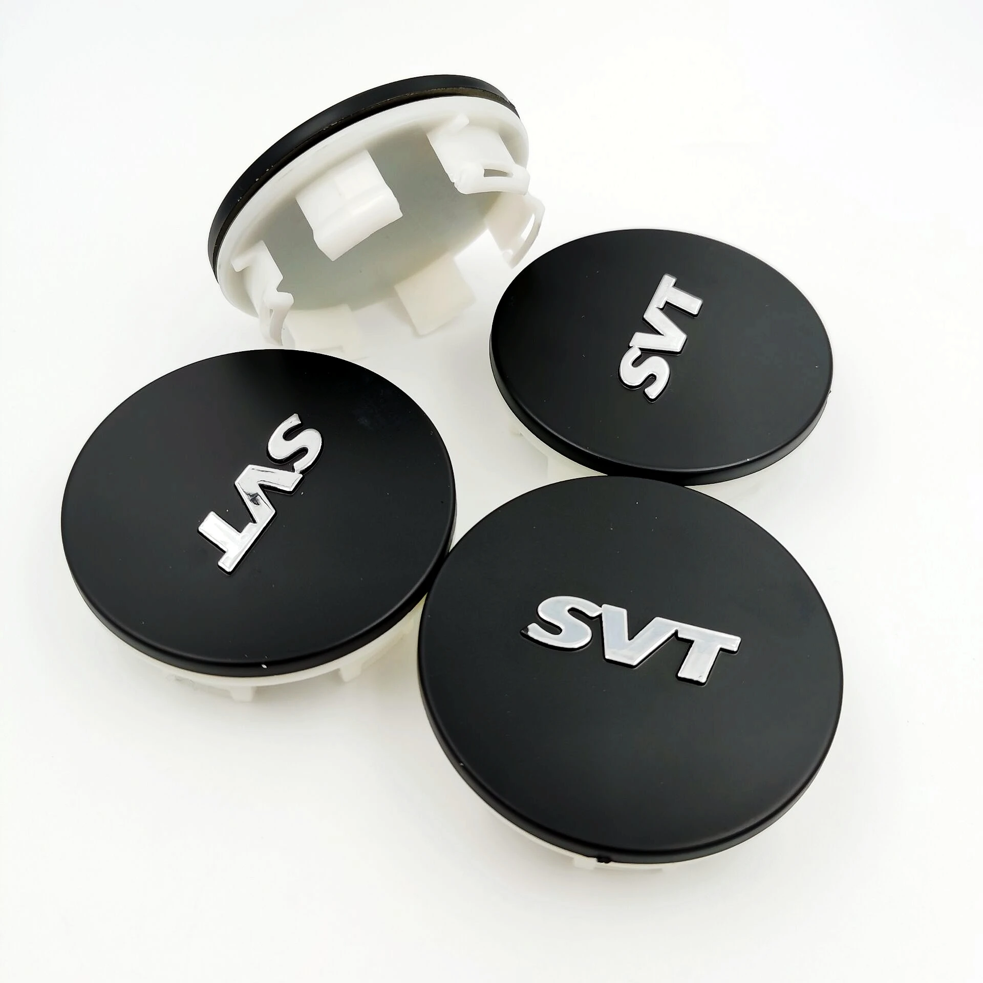 

4Pcs 65mm SVT Wheel Center Cover Hub Caps Car Emblem Badge For Mondeo Mustang Focus Fiesta SVT Logo Auto Accessories