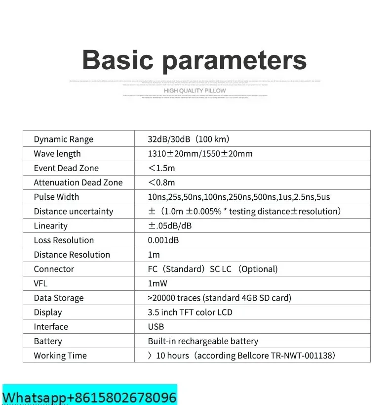 Signalfire MINI OTDR ZS1000-A Test fibra 100KM Riflettometro ottico dominio del tempo