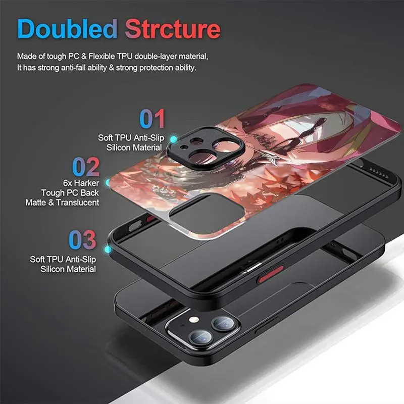 Clear Matte Phone Case For Xiaomi Redmi Note 13 11 12 12S 10 9 Pro Cover For Redmi 10 K40 10C 9 12C Apothecary Diaries Mao Mao