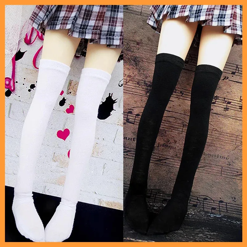 

【Only Clothes】1/3 1/4 1/6 Scale White Elastic Cotton Over-knee Socks Thigh Stockings for SD cd2 Big Dolls