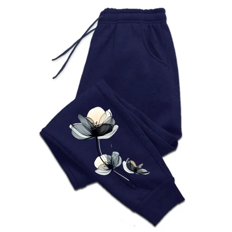 

Hot selling women's sports pants with ink printing, casual sports pants for daily exercise and jogging pants
