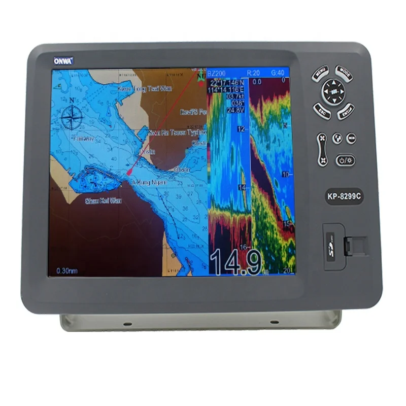 ONWA KP-8299C 8-inch GPS Chart Plotter with Echo Sounder (supports Expanded Features)