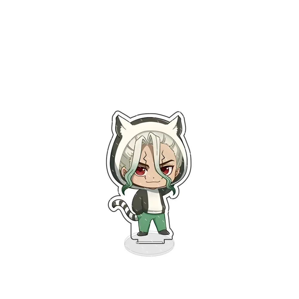 Anime Dr.Stone Character Senku Ishigami Ukyo Saionji Mini 10cm Acrylic Stand Desktop Model Decor Fans Gifts