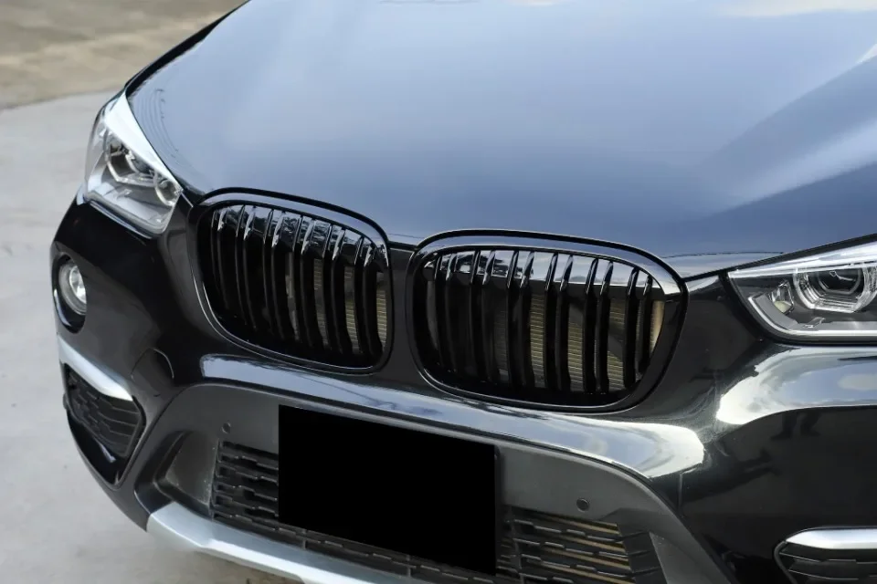 XVIP glänzende schwarze Diamanten-Stil Frontstoßstangen-Nierengitter für BMW X1 F48 F49 2016–2019. Oberes Racing-Gitter im glänzenden Linien-Stil – Detail 21