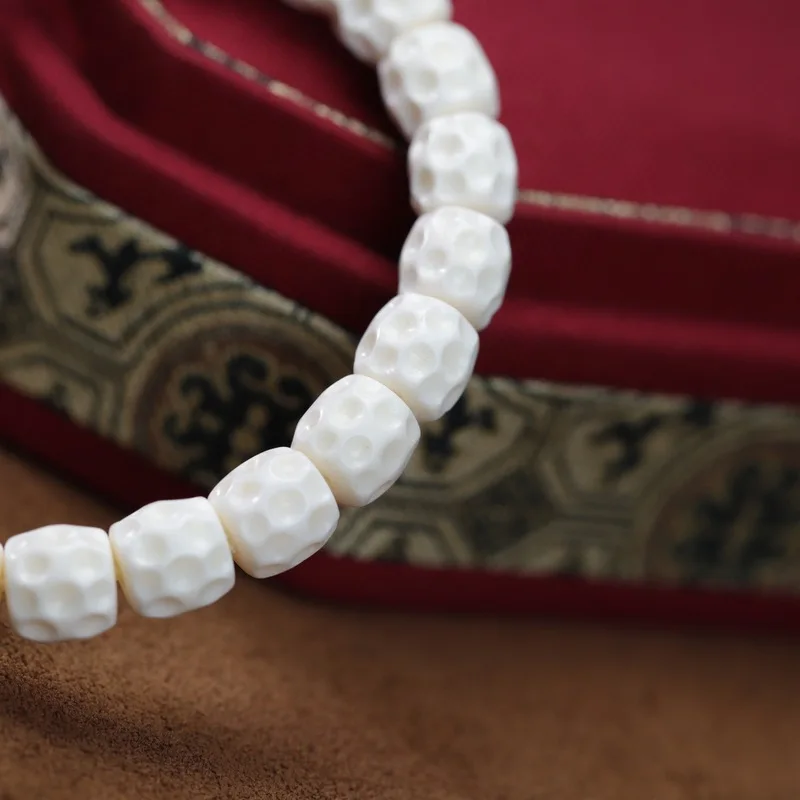 Authentic meteorite plain bead antler bone bracelet