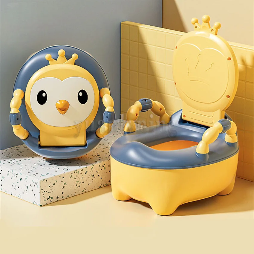 Potty plástico para crianças, pote bonito para o bebê, almofada macia, assento de vaso sanitário para meninos e meninas infantis, assento de instrutor infantil, WC 1 a 7 anos