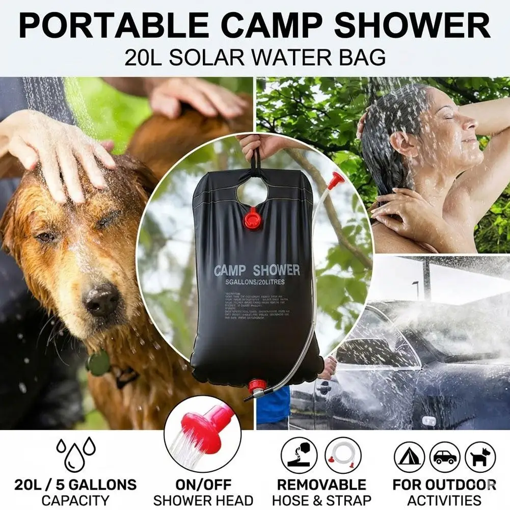 Upgrade Car Camping Equipment, Shower Water Bag, Picnic Water Storage Bag, Shower Water Bag, Outdoor Camping Folding Water Bag