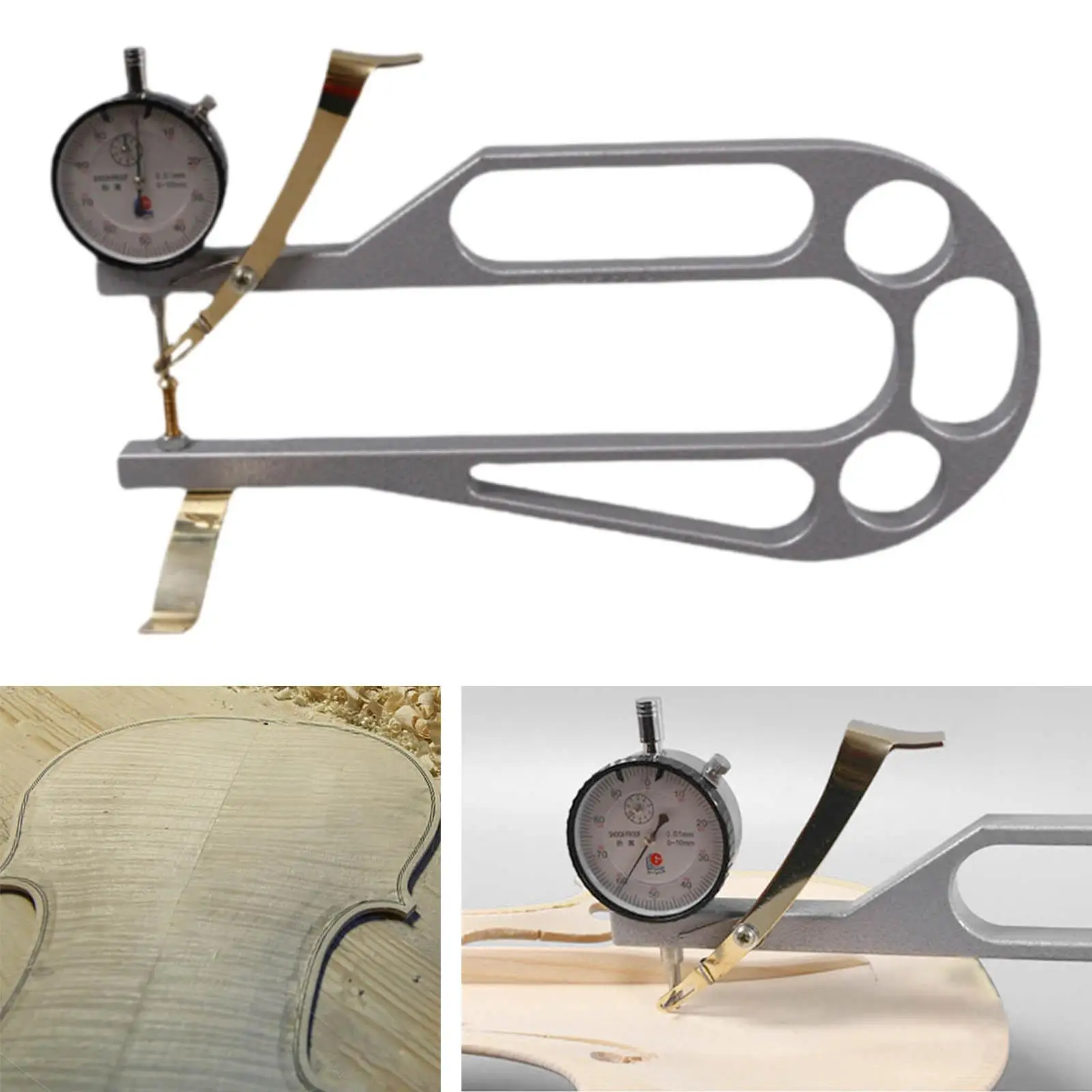 

Guitar Dial Indicator Violin Making Tool Easy to Use Guitar Plate Throat Depth 310mm Grauating Caliper Violin Thickness Gauge
