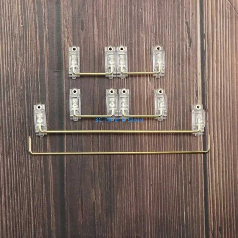 G8TA PCB Mount Screw-in Stabilizers Translucent Gold Plated Stabilizers, 6.25X 2X