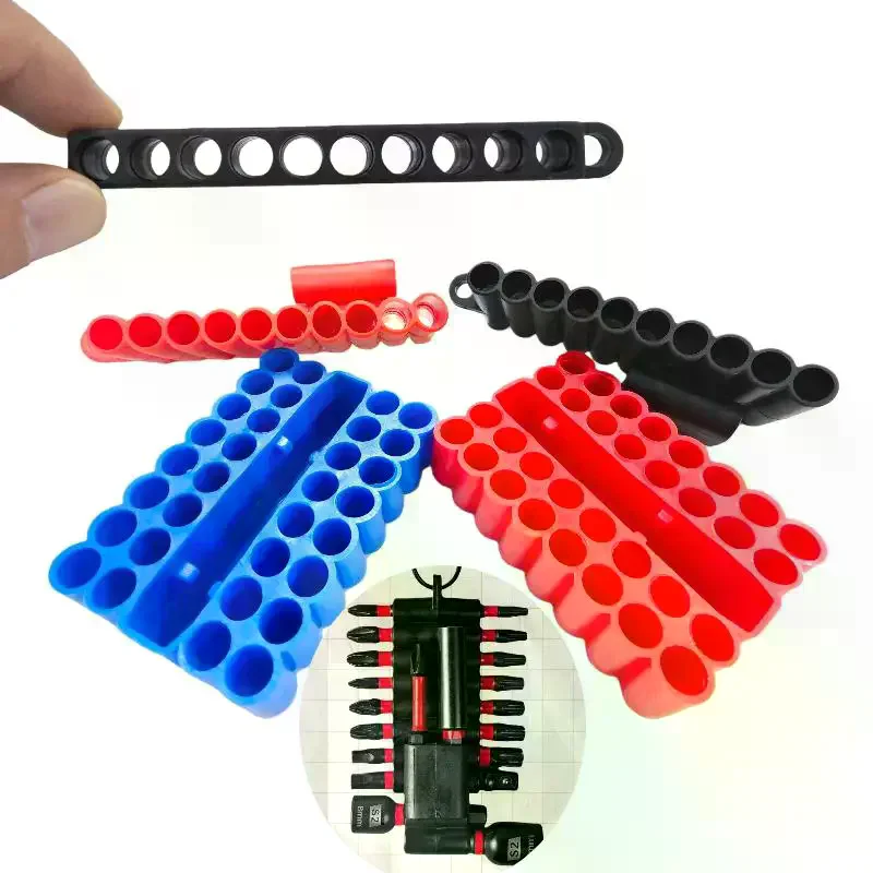 10/22/32 Holes Storage Case Screw Driver Head Drill Bits Stand Case Tool 1/4