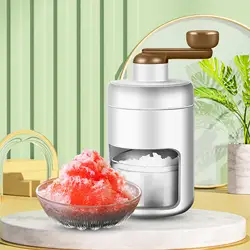 Portable Snow Cone Machine Manual Ice Breaker for Family Restaurants Bars