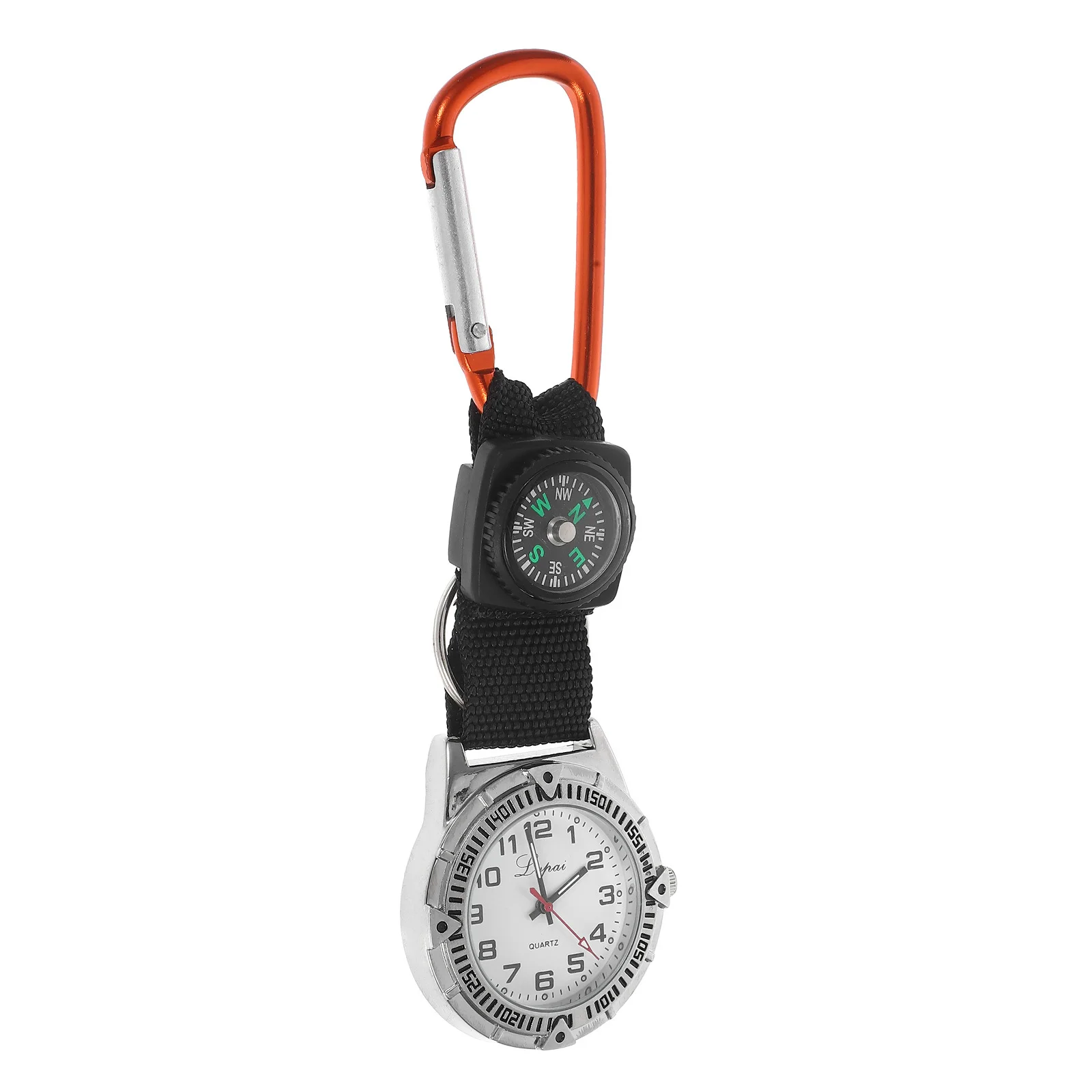 

Mountaineering Watch Glow Pointer Nurse Pocket Watch Carabiner Design Simple Style For Hospital Outdoor Travel