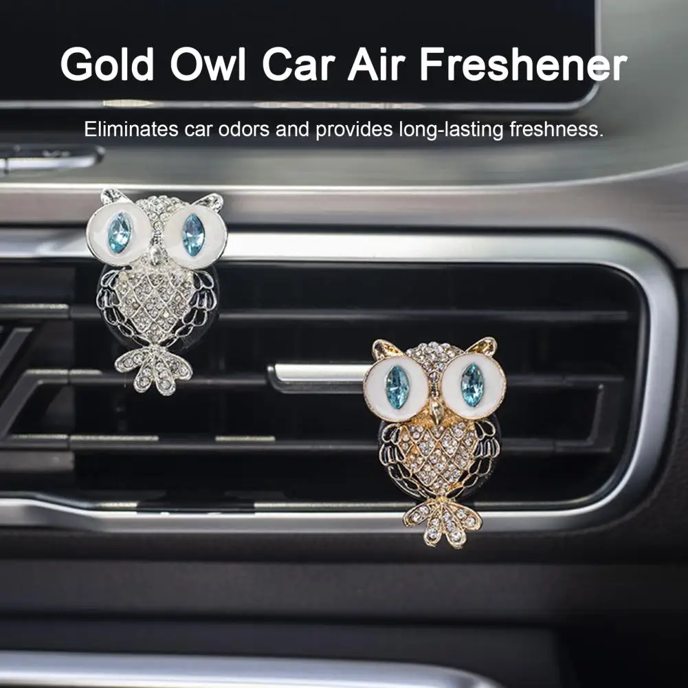 Owl Design Car Decor Long-lasting Freshness Sparkling Owl Car Aromatherapy for Eliminating Odors Resin Material for Vehicle