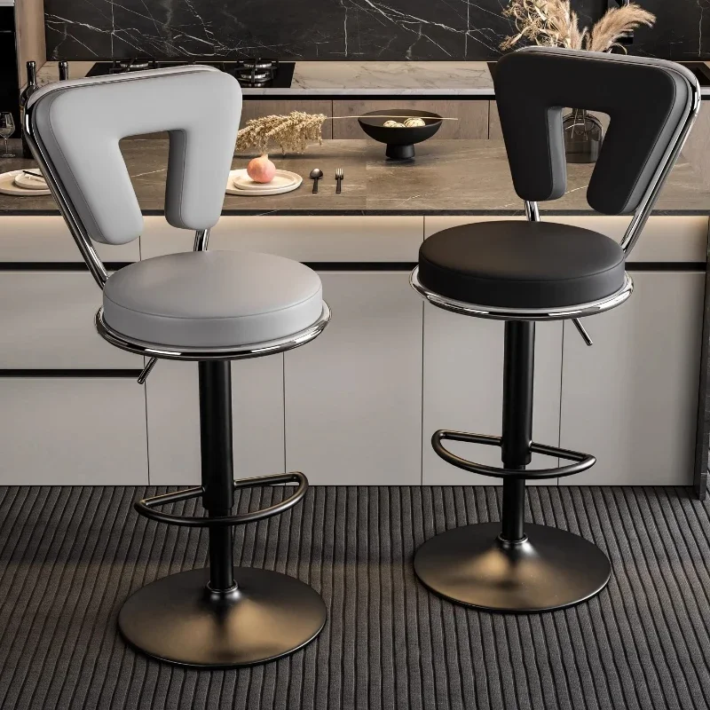 Bar Chair Lifting Chair Light Luxury Simple Household Backrest High Foot Bar