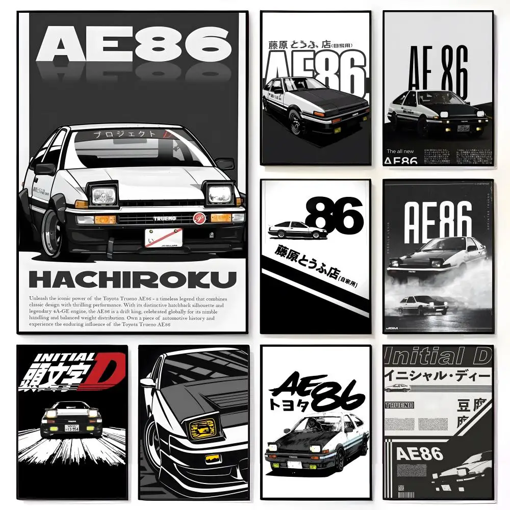Classic retro car 86 Poster American Film Mural Home Childrens Room Wall Decor Print