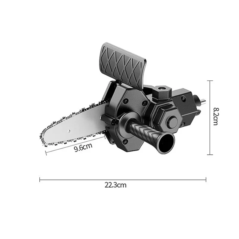 Electric Drill Converter Head Simple Electric Chainsaw Portable Garden Pruning Chain Saw Household Electric Pruning Saw