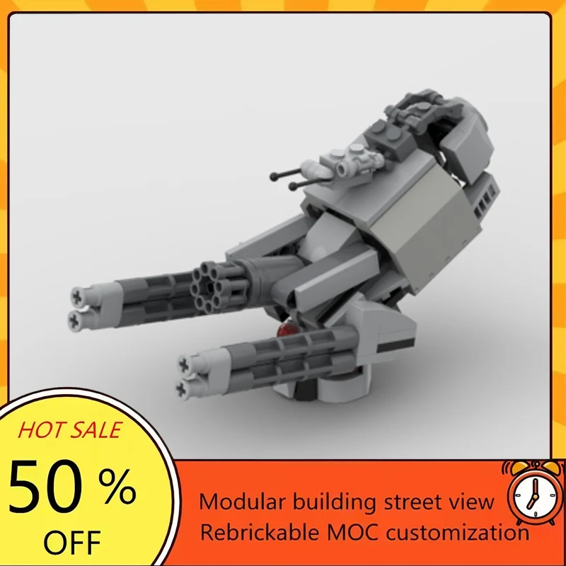 

Набор из 136 деталей: популярная модель космического корабля из фильма «Звездные войны», конструктор MOC, тяжелая модульная турель, технологичный подарок, праздничный набор для сборки, детский игрушечный комплект