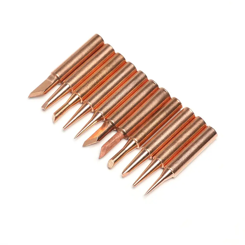 5/6 Pcs High quality Lead-free Nonmagnetic Soldering Iron Tip Solder Rework Station Tools For 936/937/938/969/8586 Welding Tips