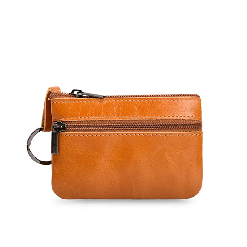 Sac à cartes en cuir, Mini sac de rangement Compact, porte-monnaie pour enfants, porte-clés en cuir à fermeture éclair pour voyage, travail, fête